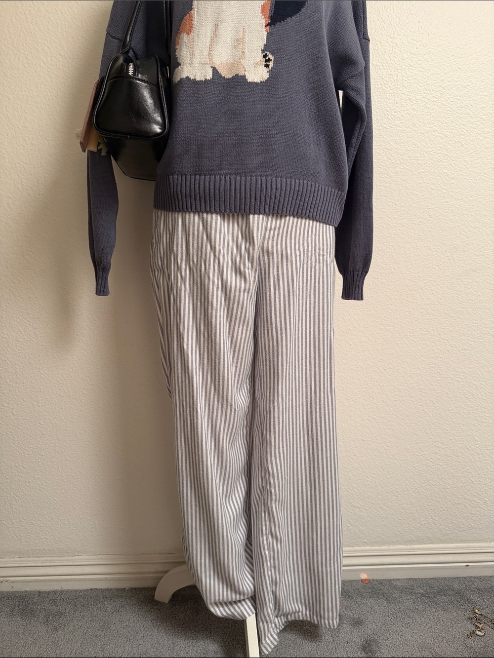 Sincerely Jules Blue and White Vertical Stripe Pants